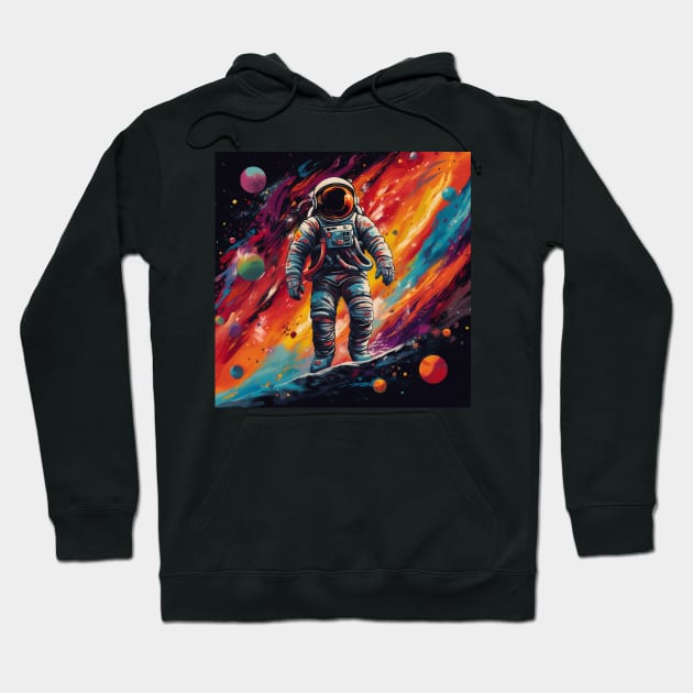 Astronaut space mural Hoodie by LED Graphix